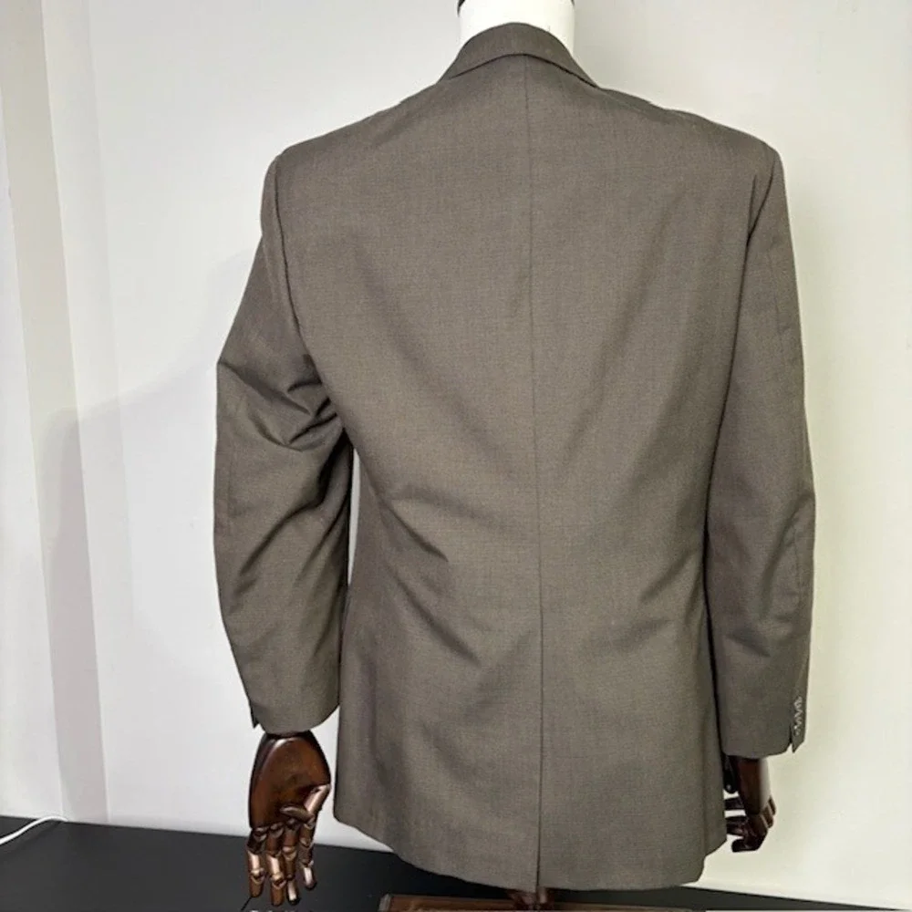 Tom James Executive Collection Men's Brown Wool Blend Jacket Blazer Size 40R‎